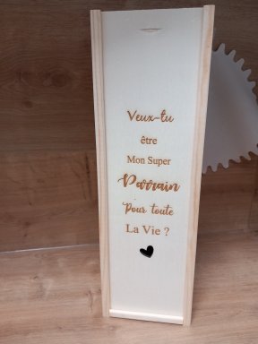 Caisse à Vin Personnalisée Pour Mariage - Gravure Des Prénoms Du Couple Et Date | Cadeau Original Pour Jeunes Mariés