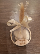 anneau1M Anneaux bois 6cm personnalisé -  garni