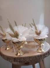 CC-41 Plexi kelk zilver of goud afgewerkt met doopsuiker