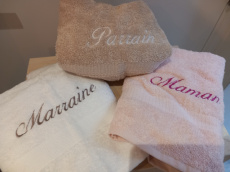 Handdoek met naam Serviette avec prénom