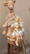 Luiertaart 3 Gateau couches 2étage girafe